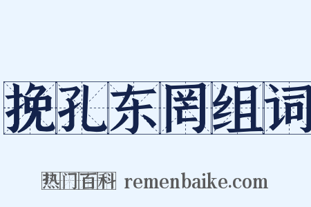 挽孔东罔组词是什么意思的图片